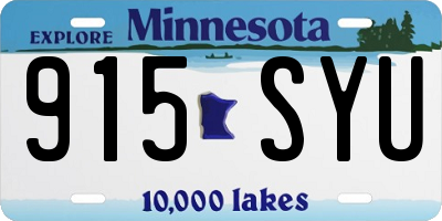 MN license plate 915SYU