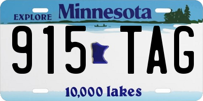 MN license plate 915TAG