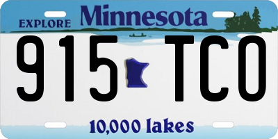 MN license plate 915TCO