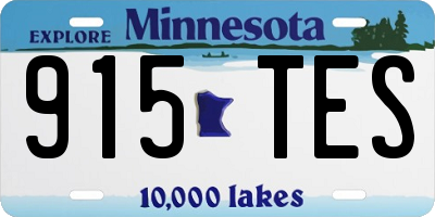 MN license plate 915TES