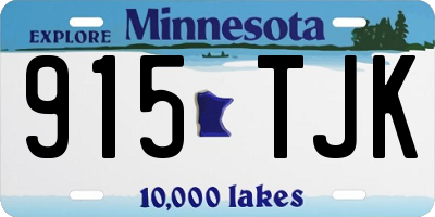 MN license plate 915TJK