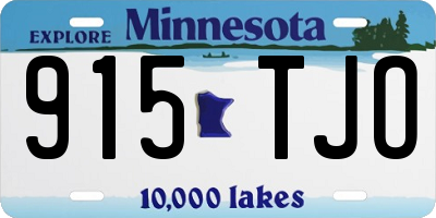MN license plate 915TJO