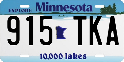 MN license plate 915TKA