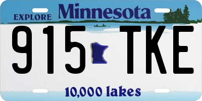 MN license plate 915TKE