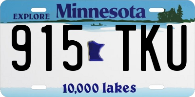 MN license plate 915TKU