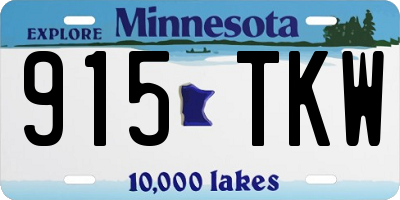 MN license plate 915TKW