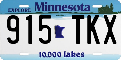 MN license plate 915TKX