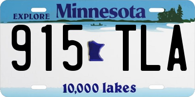MN license plate 915TLA