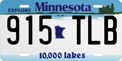 MN license plate 915TLB