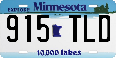 MN license plate 915TLD