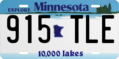 MN license plate 915TLE