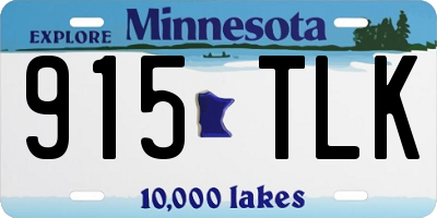 MN license plate 915TLK
