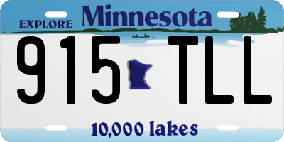 MN license plate 915TLL