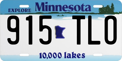 MN license plate 915TLO