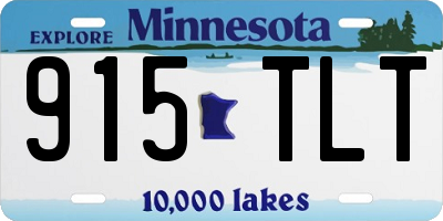 MN license plate 915TLT