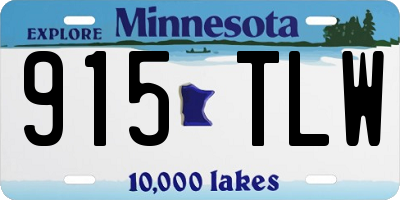 MN license plate 915TLW