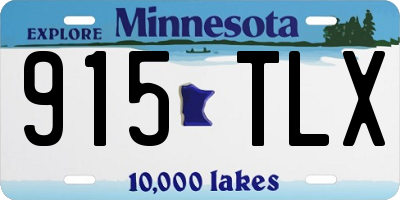 MN license plate 915TLX