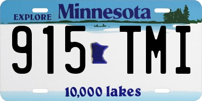 MN license plate 915TMI