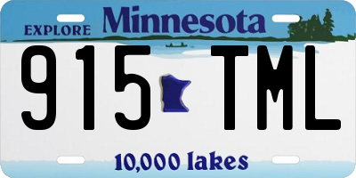MN license plate 915TML