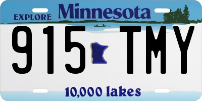 MN license plate 915TMY