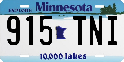 MN license plate 915TNI