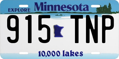 MN license plate 915TNP