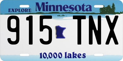 MN license plate 915TNX