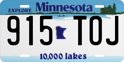 MN license plate 915TOJ
