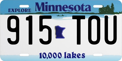 MN license plate 915TOU