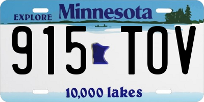 MN license plate 915TOV