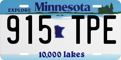 MN license plate 915TPE