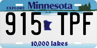 MN license plate 915TPF