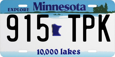 MN license plate 915TPK