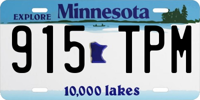 MN license plate 915TPM