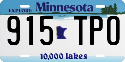 MN license plate 915TPO