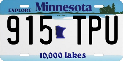 MN license plate 915TPU