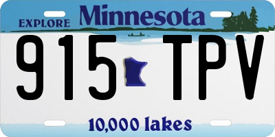 MN license plate 915TPV