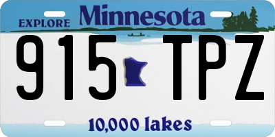 MN license plate 915TPZ