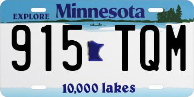 MN license plate 915TQM