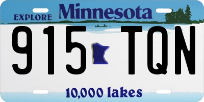 MN license plate 915TQN