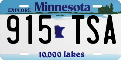 MN license plate 915TSA