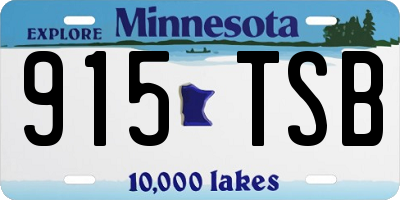 MN license plate 915TSB
