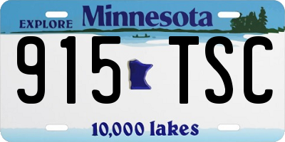 MN license plate 915TSC