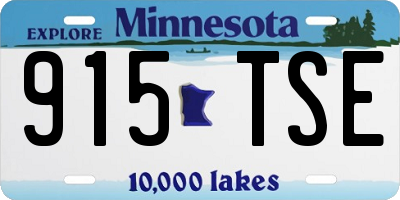MN license plate 915TSE