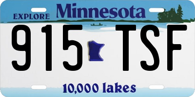 MN license plate 915TSF