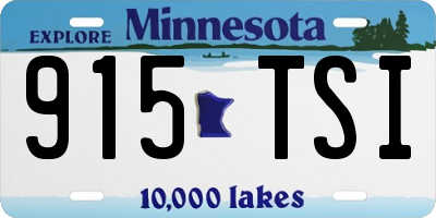 MN license plate 915TSI