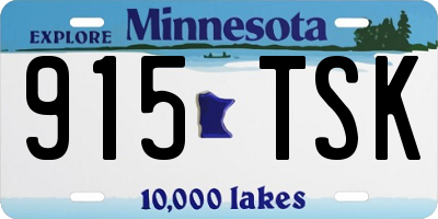 MN license plate 915TSK