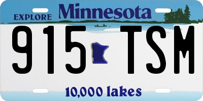 MN license plate 915TSM