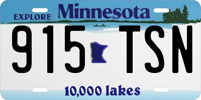 MN license plate 915TSN