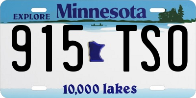 MN license plate 915TSO